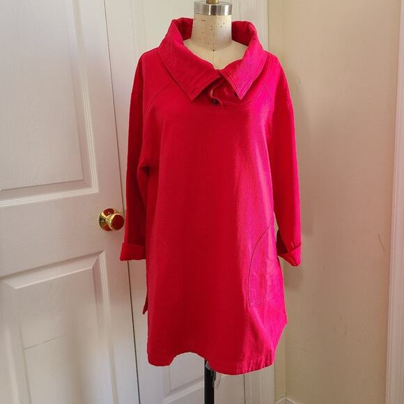 Soft Surroundings Port Royale Red Poppy Tunic - Picture 1 of 11